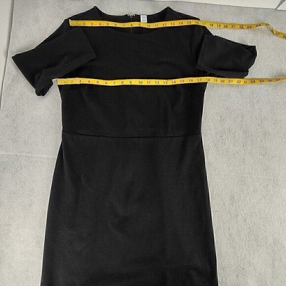 Old Navy Women Black 3/4 Sleeve Knee Length Sweatshirt Cotton Blend Dress Size L - Picture 7 of 14